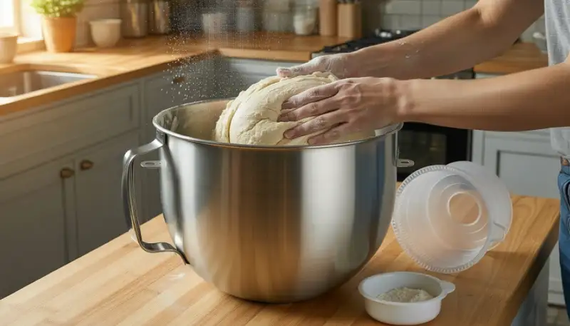 Backen ohne Grenzen: Wie die 7-Quart-Edelstahl-Rührschüssel mit Silikon-Abdeckung Ihr KitchenAid-Erlebnis revolutioniert